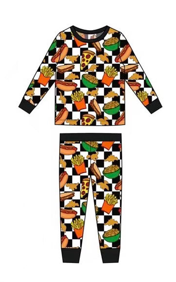 Food Checkered 2 piece PJ set