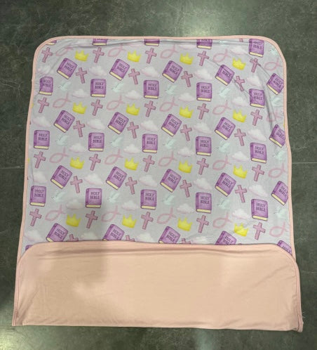 Pink Bible 50x60 inch Blanket Double Layer Bamboo