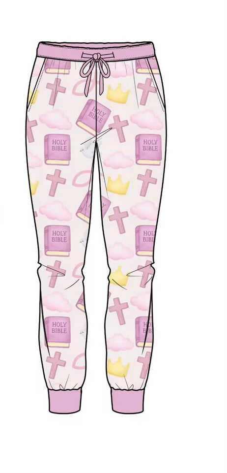 Pink Bible Adult Joggers