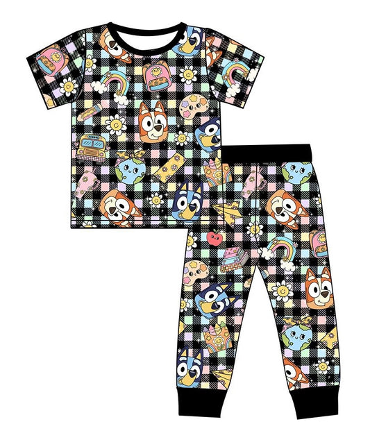 Back to School Checkered Pup Set