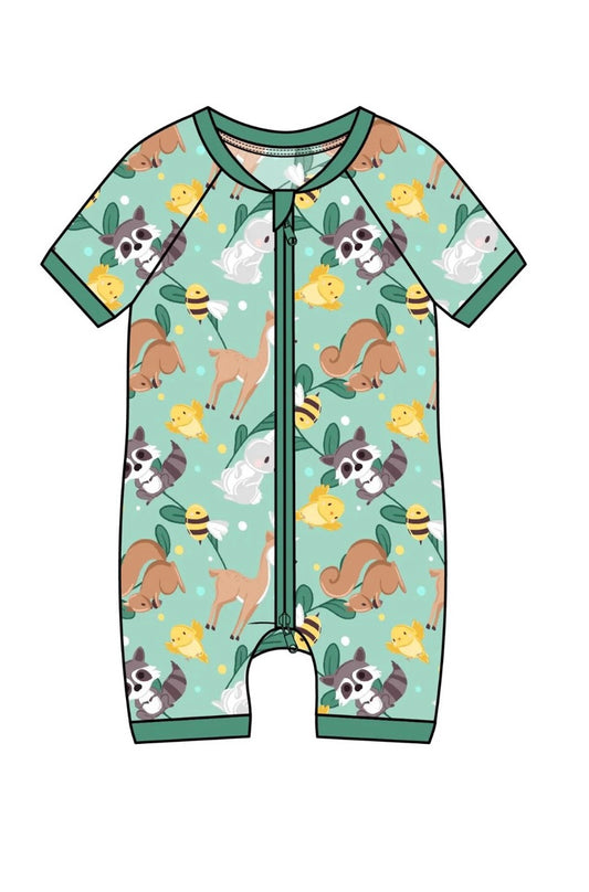 Spring Animals Shortie Zippy