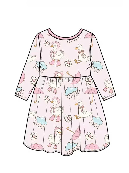 Pink Goose Long Sleeve Dress