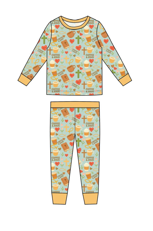 Coffee and Jesus 2 piece PJ set