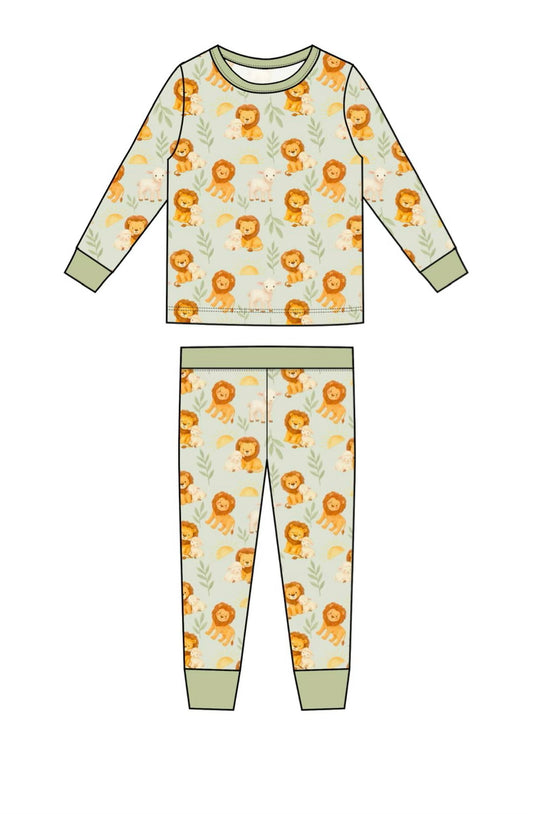 Lion and Lamb 2 piece PJ set