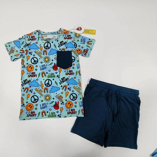 Blue Affirmation Daywear Short Set
