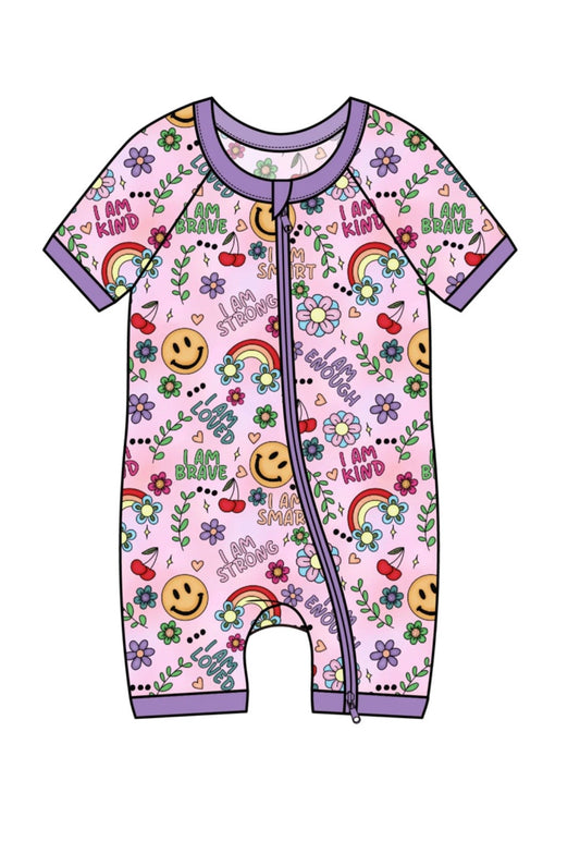 Pink Affirmation Shortie Zippy