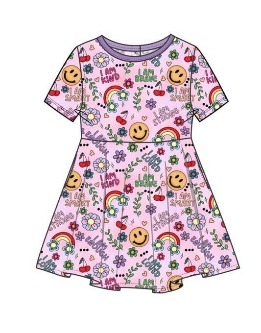 Pink Affirmation Short Sleeve Dress